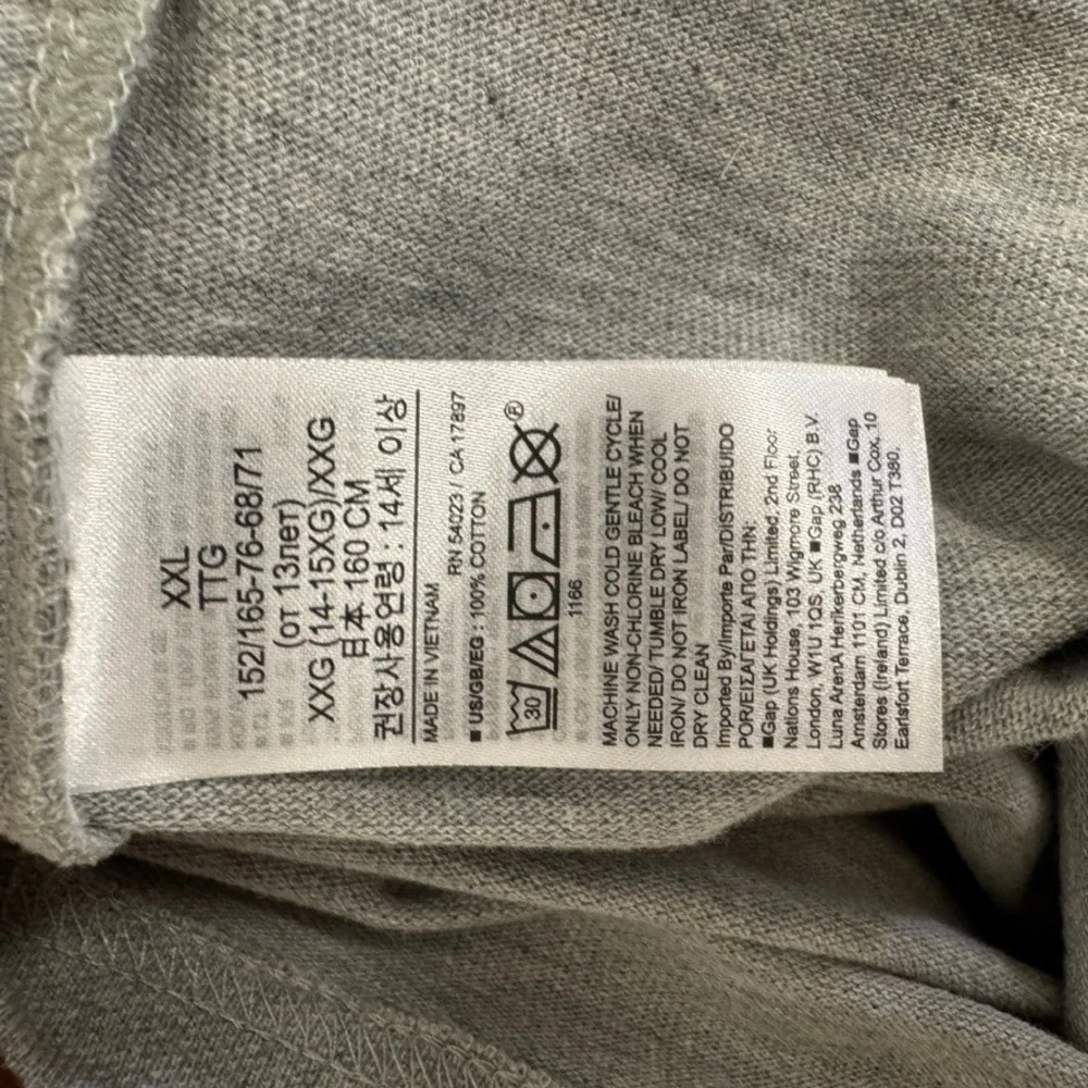 NWT Gap Kids Boys XXL 14-16 Grey Organic Cotton Long Sleeve Pique Polo Shirt NEW